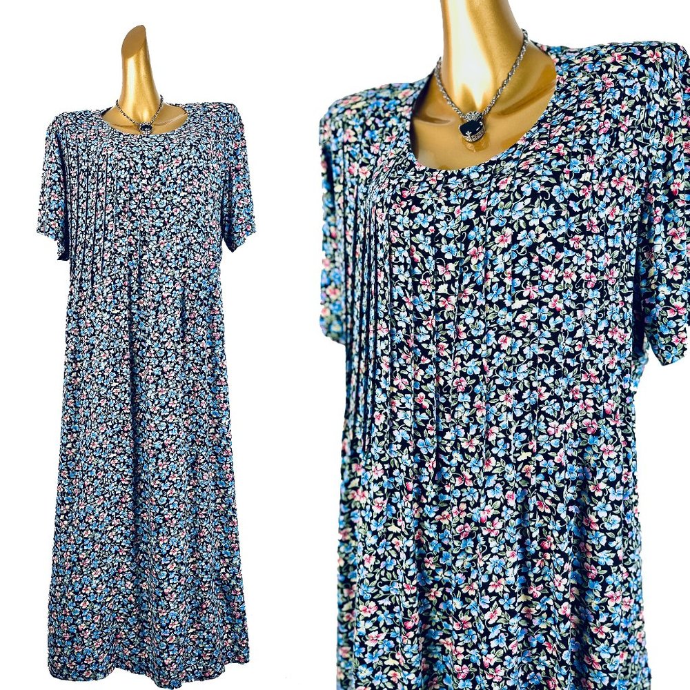 Vintage floral cottagecore babydoll dress